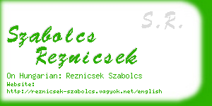 szabolcs reznicsek business card